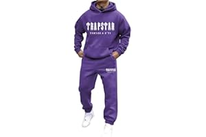Mfhmom Trapstar Jogginganzug Herren Damen 2-Teilig Trapstar Tracksuit Y2K mit Hoodie und Jogginghose Hip Hop Streetwear Style Trapstar Fashion Trainingsanzug Unisex Kapuzenpullover Sportanzug