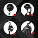 AMTOK Beard Catcher Beard Apron Shaving Cape Beard Bib with Strong Suction Cups for Men, Black