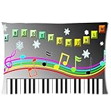 Piano Keyboard Background Comfortable Cotton&Polyester...