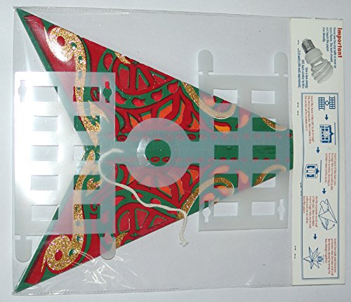 Weihnachtsstern / Papierstern Lampenschirme mit funkelnden dekorativen Designs in Handarbeit ANTARES – Rot - 6