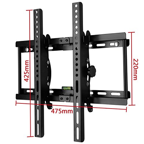 BPS TV Wandhalterung Neigbar Slim Flach Plasma LCD LED TFT Wandhalter für Fernsehhalterung mit 81-140cm(32 – 55″) VESA / Lochabstand 100 x100-400 x400 universell passend für alle TV-Hersteller - 2