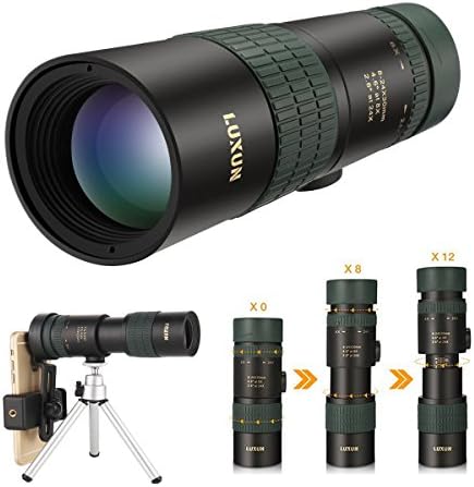 Modesty Monocular Telescope, 8-24x30mm High Power FMC BAK4 Prism Zoom Lens Stretch Night Vision Monocular Scope Handheld Waterproof HD Telescope for Bird Watching Concert Hunting Surveillance - TS002
