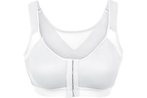 Jarseila Reggiseno Sportivo Donna Reggiseno Apertura Frontale Reggiseno Senza Ferretto Push Up Bralette Contenitivo, Bustier Correttore di Postura