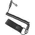 Anti Lost Elastic Lanyard Spring Design Adjustable Key Ring Spring Cord for Outdoor Fishing Camping