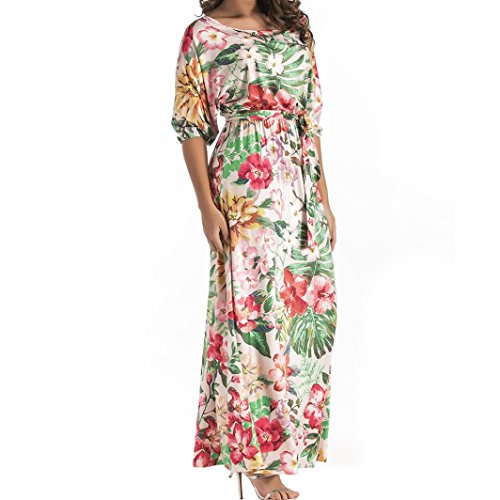 Women Elegant Flower Print Dress Strapless Batwing Sleeve Swing Dress |  Desertcart Brunei