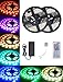 Produktbild LED Streifen Licht 10m Wasserfestes LED-Strip-Kit mit 300 SMD 5050 RGB-LEDS 44-Tasten-Infrarot-Fernbedienung 12V DC Netzteil und Verbinder Dimmbar Selbstklebend für Feiertage Haushalt Küche Auto Dekoration