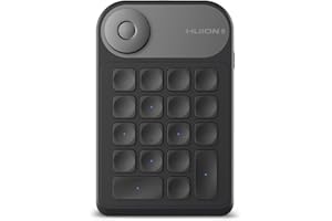 ‎HUION HUION Keydial Mini K20 Express Keys Remote Keyboard Bluetooth 5.0 do wyświetlania pióra i tabletu do rysowania z kontrolerem wybierania + 18 niestandardowych klawiszy, ulepszona wersja przenośnej