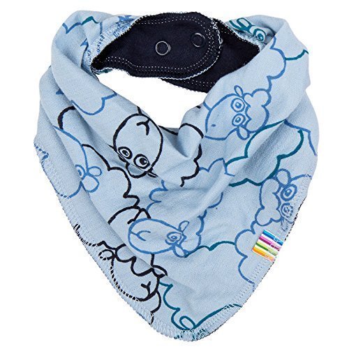 JOHA - Baby Boy Scarf Burp cloth WOOLY in blue with Sheep
