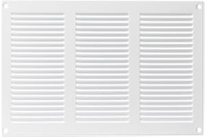 Europlast Blanc 300x200mm Grille de Ventilation avec Moustiquaire - Grilles d'aération en Métal - Acier