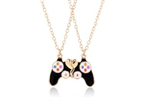 WJIAEER 2 STÜCKE Freundschaftskette Zwei Mädchen Halskette, Bester Freund Geburtstagsgeschenk BFF Halskette für 2