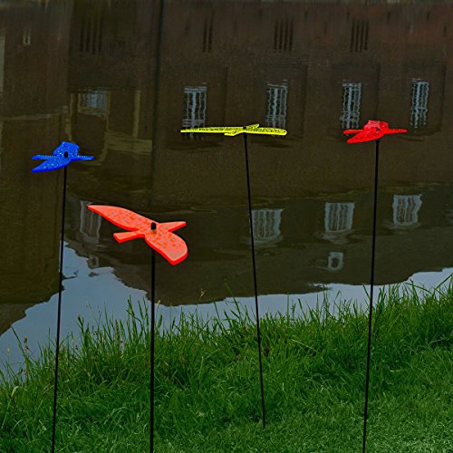 SUNPLAY Sonnenfänger „Vögel“ im FARBMIX, 5 Stück zu je 20 cm Durchmesser im Set + 70 cm Schwingstäbe - 6