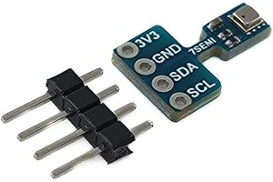 7Semi BME688 Environmental Sensor Nano Breakout AI-Enhanced Gas, Humidity, Pressure & Temperature Sensing 2.54mm Pitch Header, 3.3V I C Interface for Air Quality & IoT