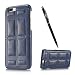 Produktbild iPhone 7 Plus Hülle, iPhone 7 Plus Schutzhülle, Alfort 2 in 1 Fashion Design Premium PU Leder Hohe Qualität Tasche Case Cover Kasten Abdeckung für Apple iPhone 7 Plus 5.5" Smartphone ( Blau ) + Alfort Schwarz Stylus Pen