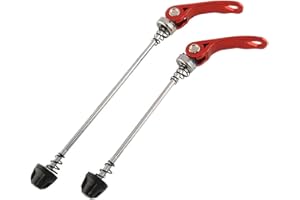 Laxzo ® 1 Pair Bike Quick Release Skewer Front Rear Hub Ultralight Bicycle Quick Release Axle Wheel Nuts Front and Rear Skewers for Road Bike, BMX, MTB Mountain Bike