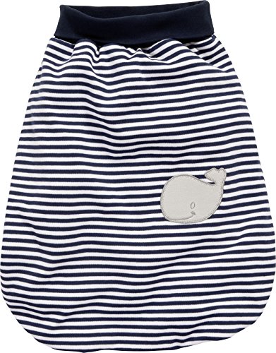 Schnizler Unisex Baby Schlafsack Strampelsack Wal mit Elastischem Umschlagbund, Oeko Tex Standard 100, Blau (Marine/Weiß 171), One size
