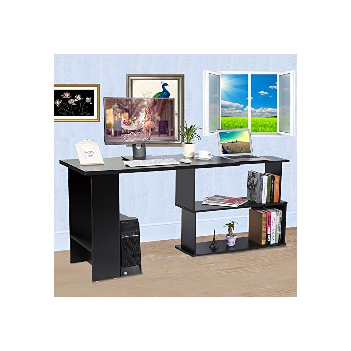 L-förmiger Schreibtisch, zusammenklappbarer Computertisch Ecke PC