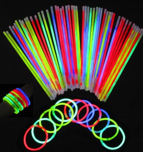 RAGE ACCESSORIES 8" Inch Premium Neon Glow Sticks Bracelets Necklaces Parties Raves Festivals 10 20 30 40 50 or 100 (30 x Glow Sticks, Mixed Colours)