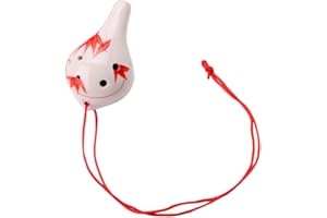 LIJUN Ocobudbxw Strumento Musicale per Flauto con Chiave in Ceramica Contralto a 6 Fori Ocarina Professionale