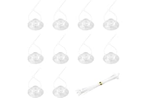 LAMXD Paquete de 10 ventosas con 20 bridas ajustables con cremallera para acuario, pecera, unión de musgo, camarones, nido esquivante