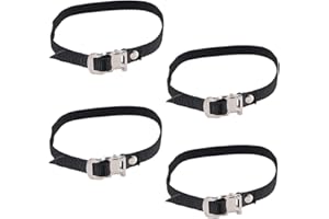 YYwenting 4 Pcs Bike Pedal Straps Lashing Straps Bike Rack Strap Binding Stabilizer Straps Foot Pedals Clips Buckle Band for Exercise Spin Bike Outdoor Bicycles, 20x12x2