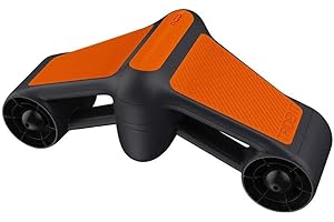 G GENEINNO Monopattino subacqueo con 2 velocità e supporto per action camera per sport acquatici, piscine e immersioni, tavola da surf, snorkeling (arancione)