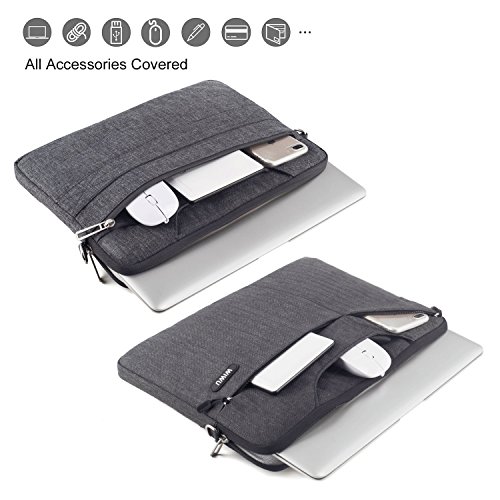 WIWU Wasserdichte Nylon Laptop Aktentasche für MacBook Air / Pro Retina 15 Zoll Oxford Sleeve / Surface Book / Ultrabooks bis 15,6″ Notebooks Hülle Tasche Bag mit Schultergurt Dienstreise Schutzhülle ( Grau 15 Zoll ) - 5