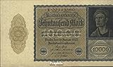  Deutsches Reich Rosenbg: 69b, Reichsdruckerei 8stellige Kontrollnummer 1922 10.000 Mark (Banknoten für Sammler)