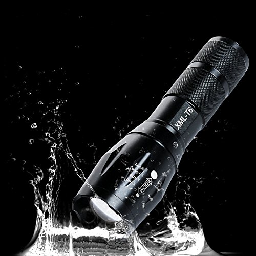 LEMEGO Taschenlampe 10W T6 LED Leistungsfähige Wasserbeständige Tragbare Handheld Einstellbare Fokusweite Taschen Lampe mit 5 Leuchtmodi für Radfahren, Camping, Wandern etc. - 6