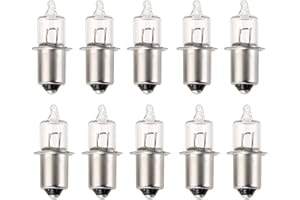 ShuoHui P13.5S 6V 2.4W Halogen Fahrrad Birne Glühbirne Ersatzbirne Vorderlicht, 2500K Warmweiß, PX13,5s Sockel, Hs3 Miniatur Lampe Birne, für Fahrrad Birne, Taschenlampe (2)