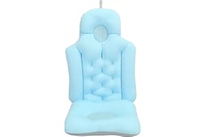 JONLAKI Coussin de Baignoire, Oreiller de Bain et Siège Spa pour Baignoire, Appui-tête Pliable Doux et Respirant, Soutien du Dos du Cou, Coussin de Bain pour Adultes Spa(Bleu)