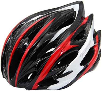 Helmet MTB road bike riding riding one-piece genuine ultralight equipment (Color : Black And Red)