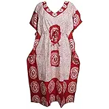 Indiatrendzs Women Cotton Kimono Style Kaftan Nighty Comfort Sleepwear Nightdress