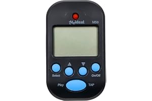 Alnicov Mini metronom cyfrowy wielofunkcyjny metronom do saksofonu fortepianu gitary skrzypce flet bębna (czarny)