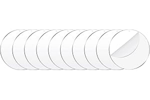 CTFOREST 10 Stück Acrylscheibe Transparent, Rund Acryl Scheibe, Acryl Scheibe, Geeignet für Schlüsselanhänger, Rucksackanhänger, Hochzeits- und Partyschilder(7.6cm)