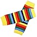 Koly Kids Girls Stripes Rainbow Kneepad Socks Leg Warmer Cotton Leggings (Yellow)