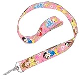 Fabricada con tejido de cuerda de color rosa con imágenes de tus favoritos de Disney realeza incluyendo Belle, Rapunzel y Cenicienta