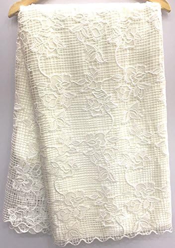 Super Lace Guipure Lace Embroidery African African Superb Quality Iron-on fabric 5 Yards Cotton