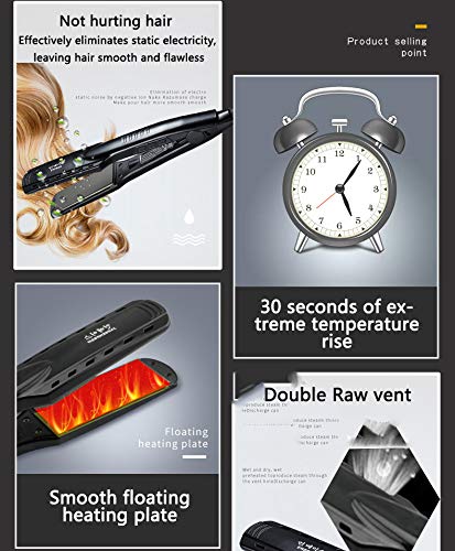 Ceramic Hair Straightener Dual Voltage Hair Styler Advanced Ceramic Styler with Adjustable Temp LCD Display Auto Shut Off Instant Heat Up