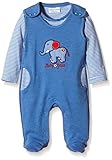 Salt & Pepper Baby Boys Bg Playsuit Elefant Long Sleeve Footies