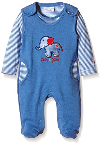 SALT AND PEPPER Baby Boys Crew Neck Long Sleeve Footies -  Blue - 3-6 Months