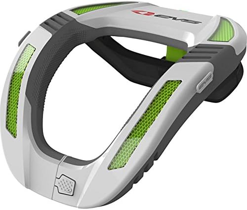R4K-W-A - EVS R4K Koroyd Adult Neck Protector White Green