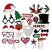 Produktbild OULII Fotorequisiten Booth Weihnachten witzige lustige Bilder Kreative Foto Stütze für Party Feier Weihnachts Deko 28 Stück