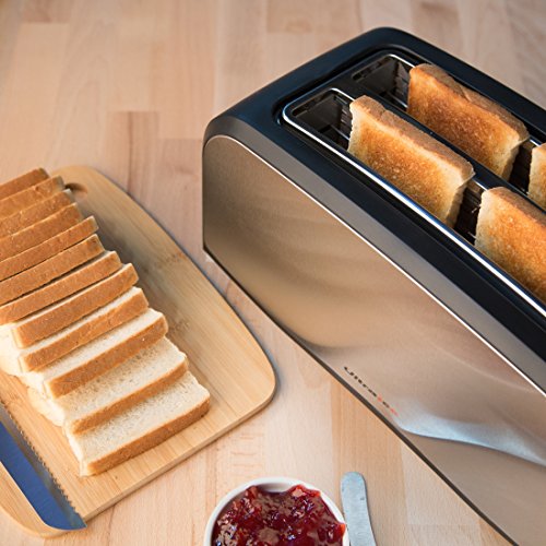 Ultratec Doppelschlitz-Toaster in Mattschwarz / Edelstahl, für 4 Toastscheiben - 4