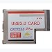 Produktbild NEC-Chip-Karte Expansion - TOOGOO(R)Converter Adapter USB 3.0 HUB A Express Card 2 Port 54mm Interior PR Win7 / 8 PC