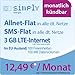 Produktbild simply LTE 3000 [SIM, Micro-SIM und Nano-SIM] monatlich kündbar (3 GB LTE-Internet mit max. 50 MBit/s inkl. Datenautomatik, Telefonie-Flat, SMS-Flat, aus dem EU-Ausland in alle EU-Netze: 100 Freieinheiten und 100 MB Internetvolumen, 12,49 Euro/Monat) O2-Netz