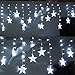 Produktbild TianranRT LED Sterne Weihnachten Hängen Vorhang Lichter String Net Xmas Home Party Home Decor (Weiß)