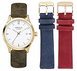 KOMPAKTE GRÖßE: Gehäusedurchmesser: 36 mm, Höhe: 7 mm, Armband- Länge: 20 cm, Breite: 17 mm. Durch diese tolle Größe ist die Uhr absolut alltags tauglich- Gewicht: 31  Gramm und Wasserdicht: 3 bars