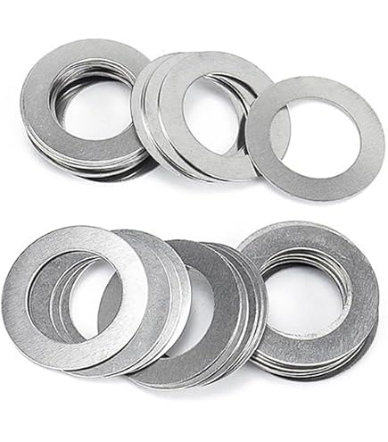 Rondelles Plates Acier Inox 0.1mm - Lot De 10/20/50, Ultra-minces, M3 à M20, Pour Réglage, Calage