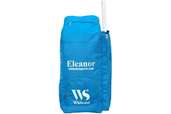 WHITEDOT SPORTS Eleanor Junior Duffle Backpack Cricket Kitbag Premium Blue Large Cricket Bag with Bat Pocket for Young Players
