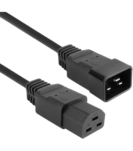 Cavo Di Alimentazione CA Rosso 3 Piedi IEC-60320 C13-C20 14 AWG - Foto 9